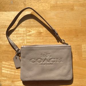 Gray Coach clutch/wristlet